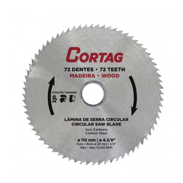 lamina de serra circular para madeira 72 dentes o 110 mm 1